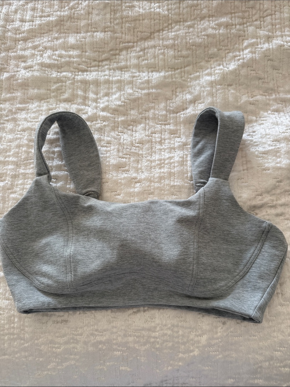 Bombshell Sportswear Heather Gray Scoop Bralette